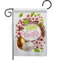 Patio Trasero G135437-BO Easter Wreath Springtime Double-Sided Decorative Garden Flag, Multi Color PA3910548